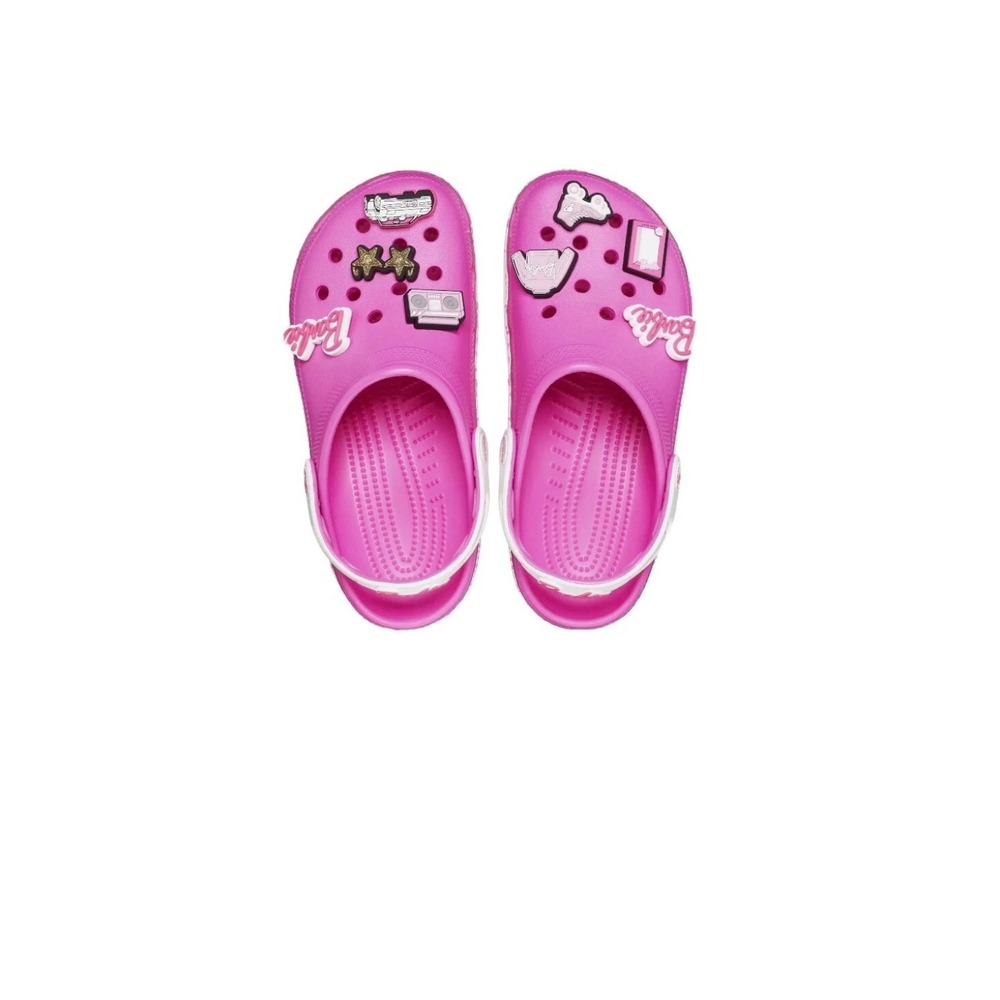 Barbie Crocs‎ Pink Platform Clogs Women's 11 Barbiecore Shoes with Jibbitz